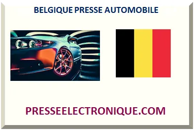 BELGIQUE PRESSE AUTOMOBILE